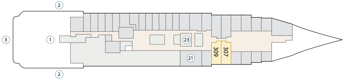 Deck 3 plan on Sylvia Earle