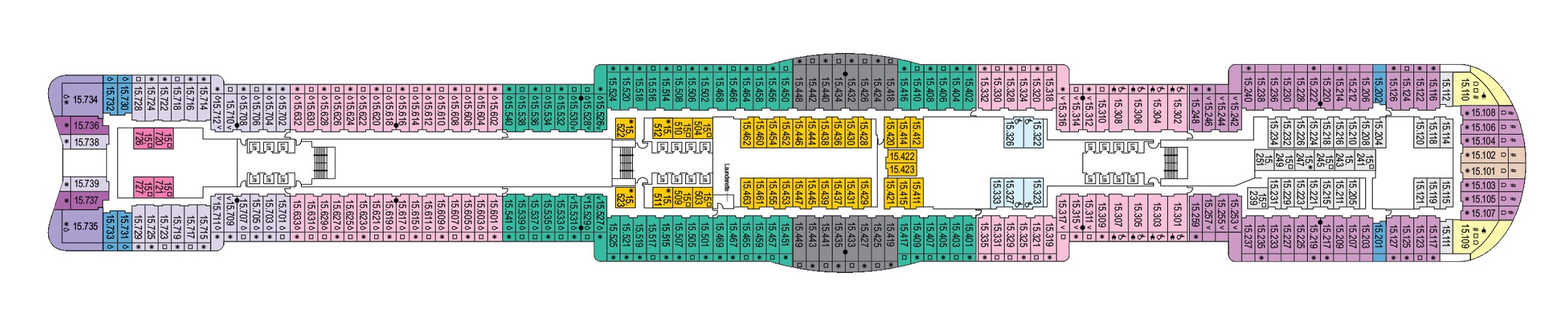 Deck 15 plan on Arvia