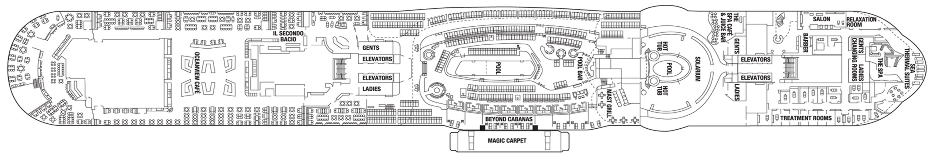 Deck 14 plan on Celebrity Beyond