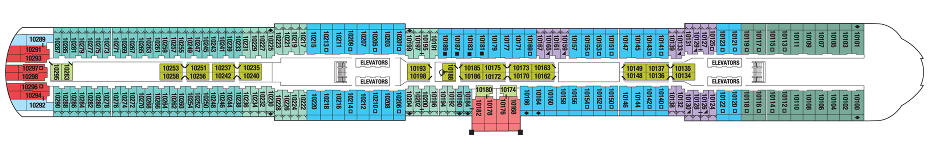 Deck 10 plan on Celebrity Beyond
