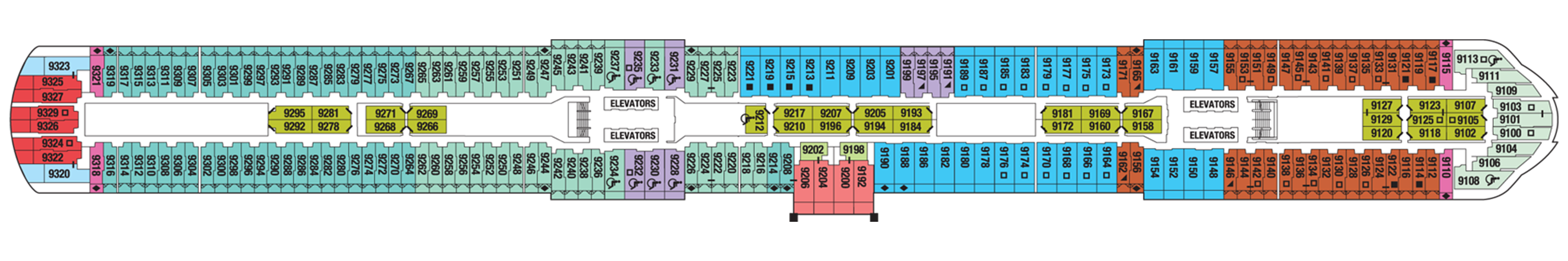 Deck 9 plan on Celebrity Beyond
