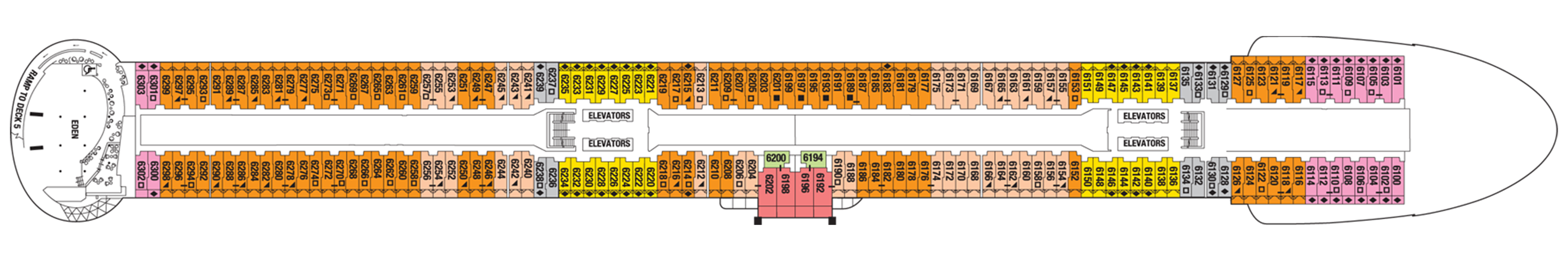 Deck 6 plan on Celebrity Beyond