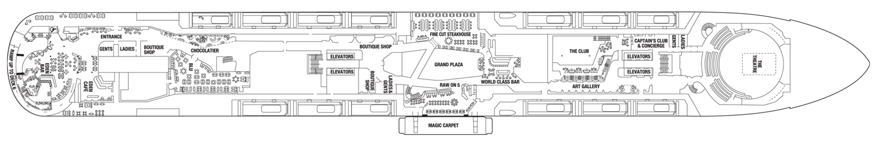 Deck 5 plan on Celebrity Beyond