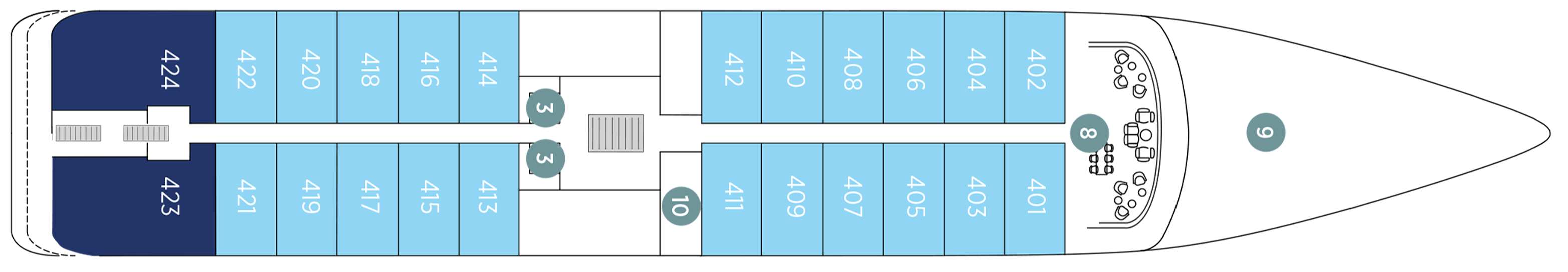 Observation Deck plan on Emerald Sakara