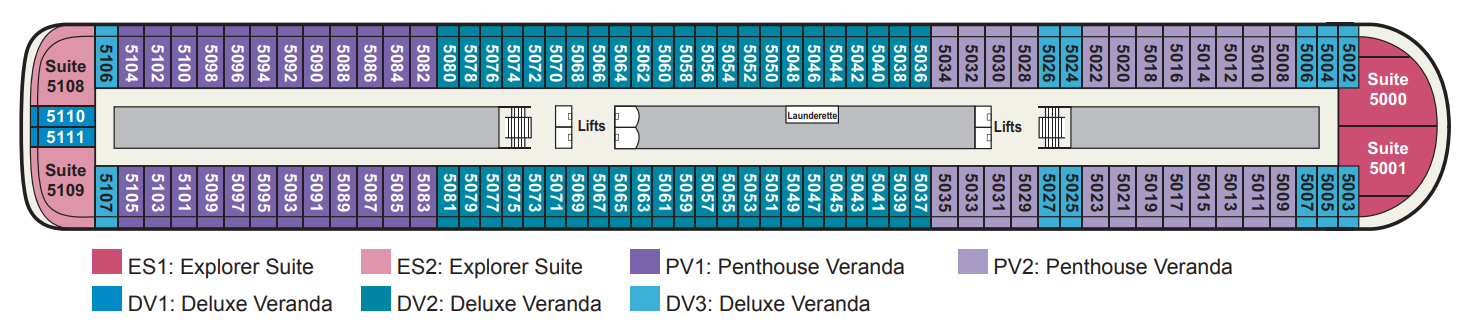 Deck 5 plan on Viking Saturn
