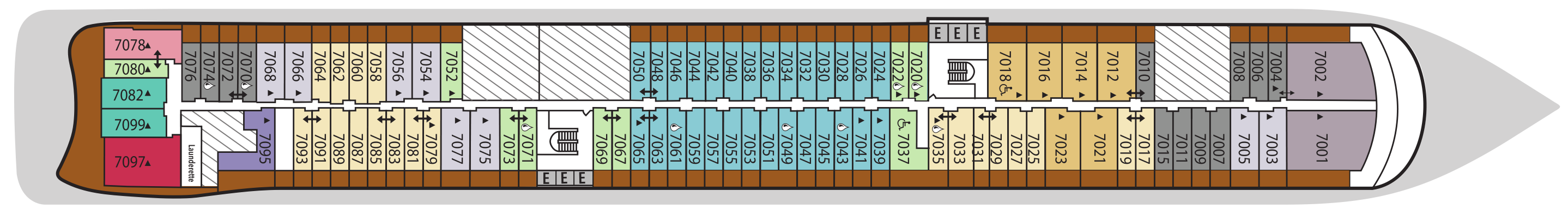 Deck 7 plan on Silver Nova