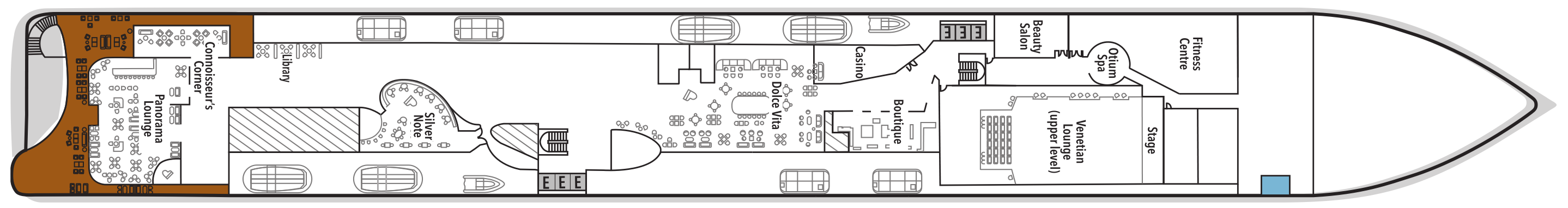 Deck 5 plan on Silver Nova