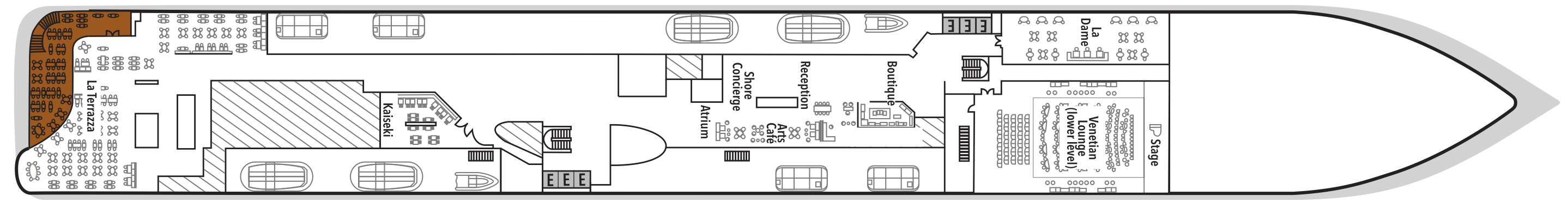 Deck 4 plan on Silver Nova
