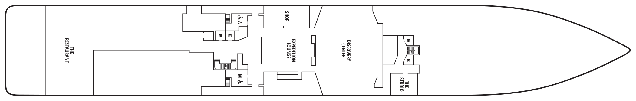 Deck 4 plan on Seabourn Pursuit