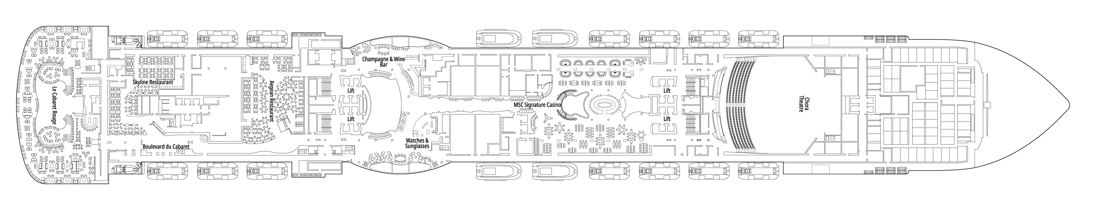 Mykonos plan on MSC Seascape