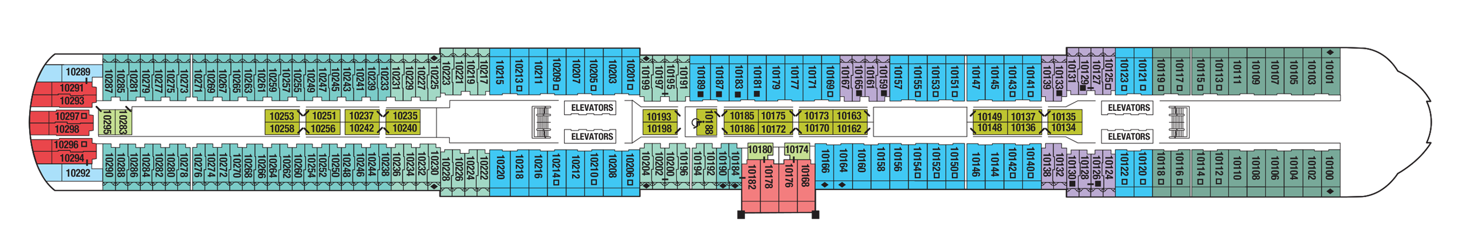 Deck 10 plan on Celebrity Ascent