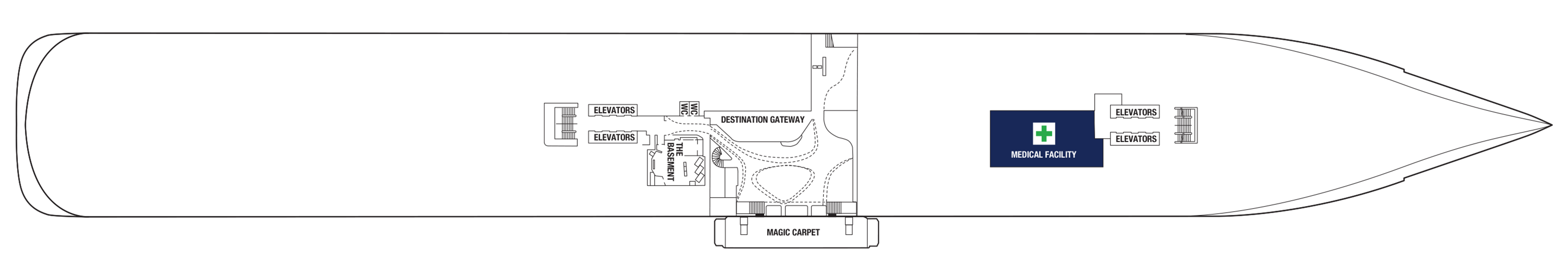 Deck 2 plan on Celebrity Ascent