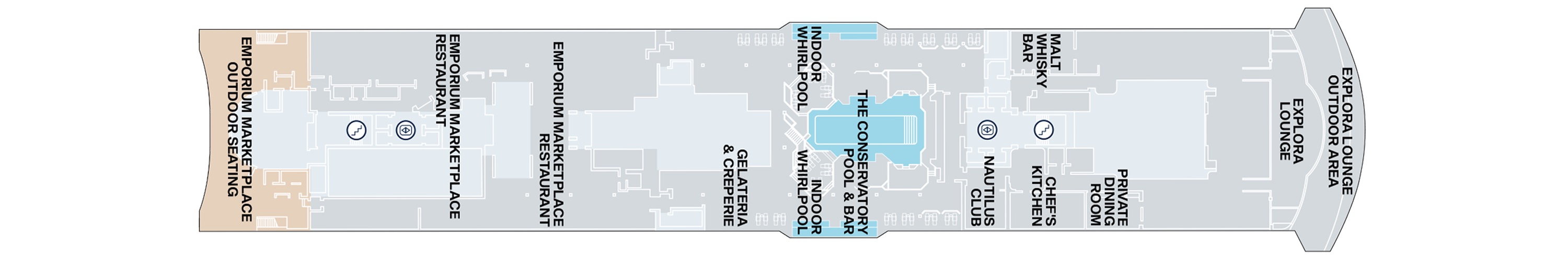 Deck 11 plan on Explora I