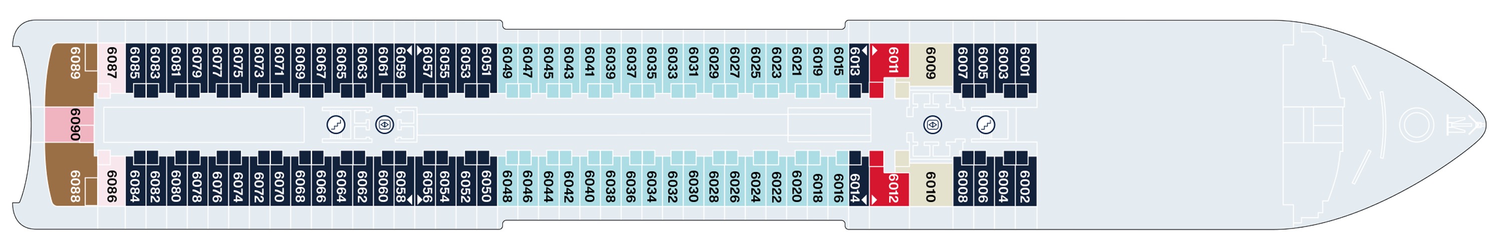 Deck 6 plan on Explora I