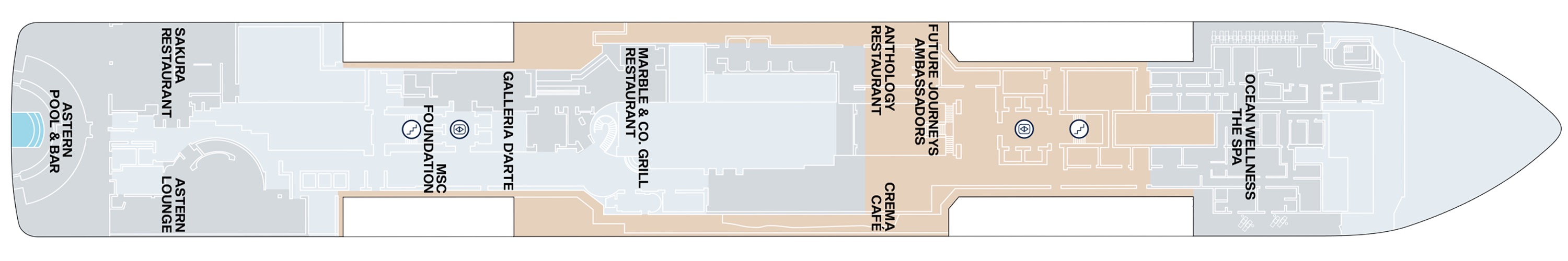 Deck 5 plan on Explora I