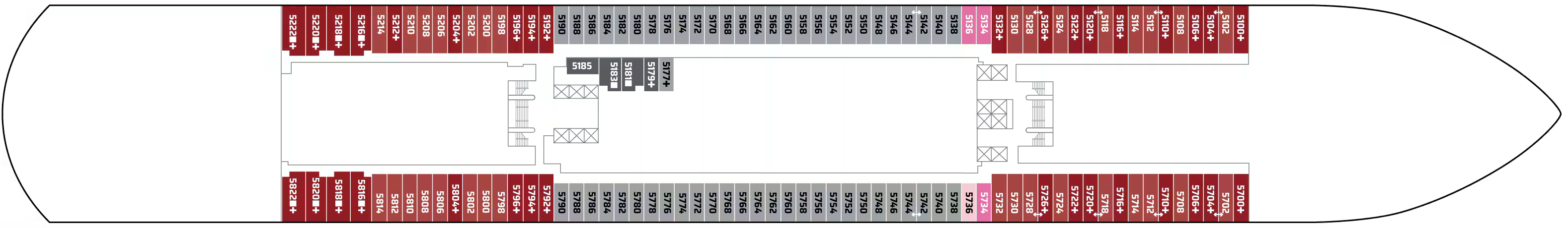 Deck 5 plan on Norwegian Viva