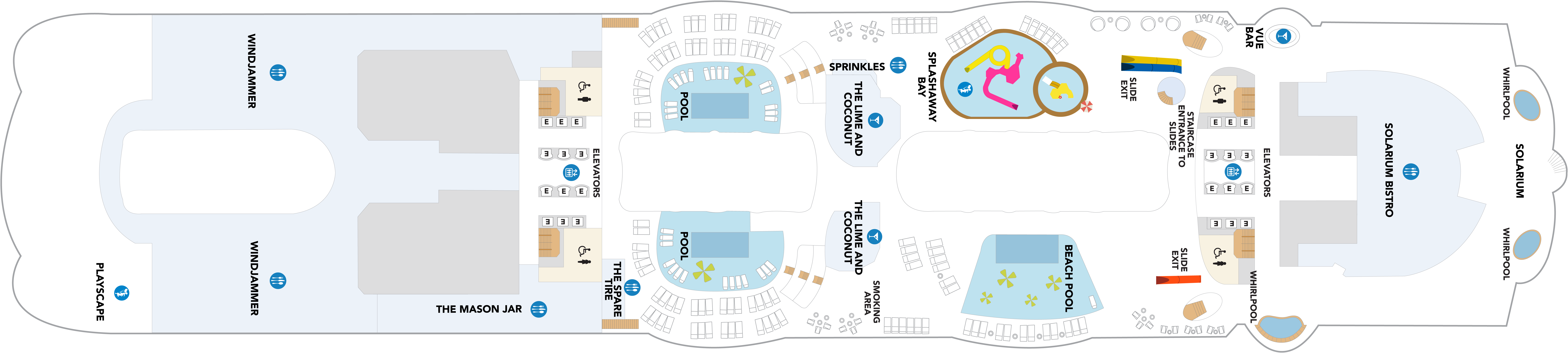 Deck 15 plan on Utopia of the Seas