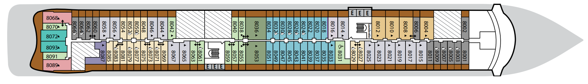 Deck 8 plan on Silver Ray