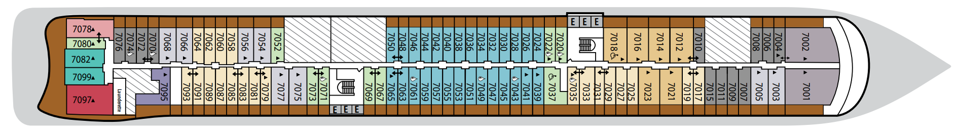 Deck 7 plan on Silver Ray