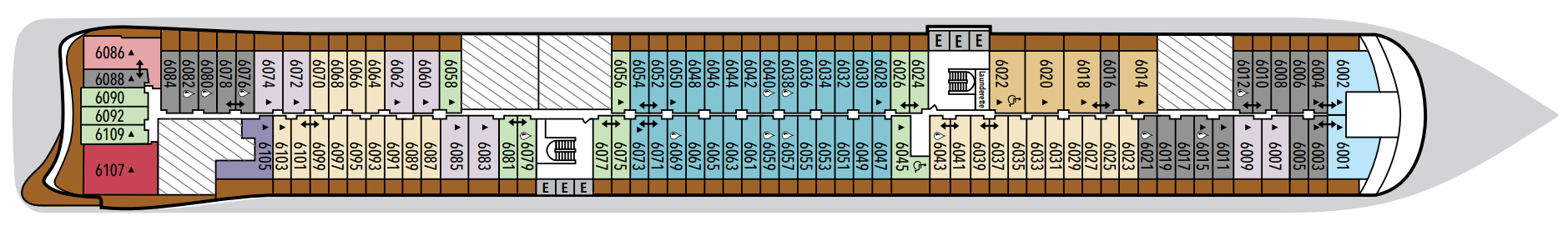 Deck 6 plan on Silver Ray