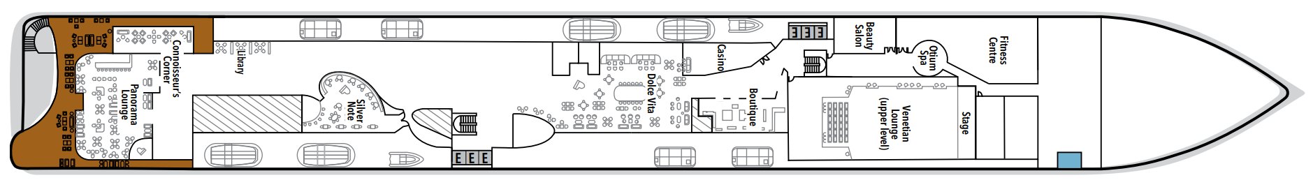Deck 5 plan on Silver Ray