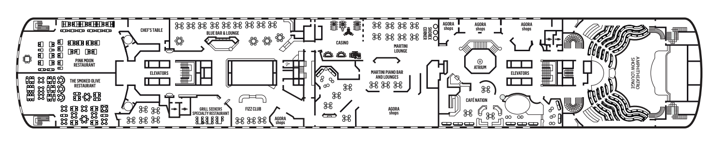 Deck 8 plan on Celestyal Journey