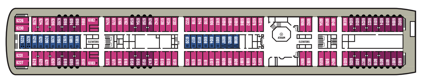 Deck 6 plan on Celestyal Journey