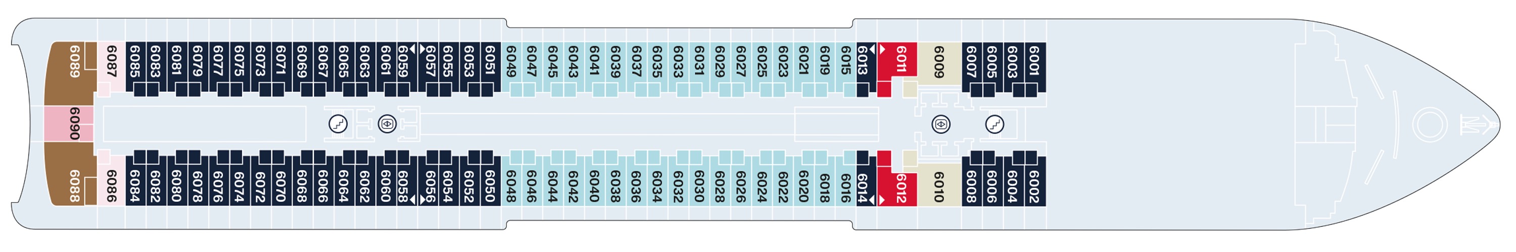 Deck 6 plan on Explora II
