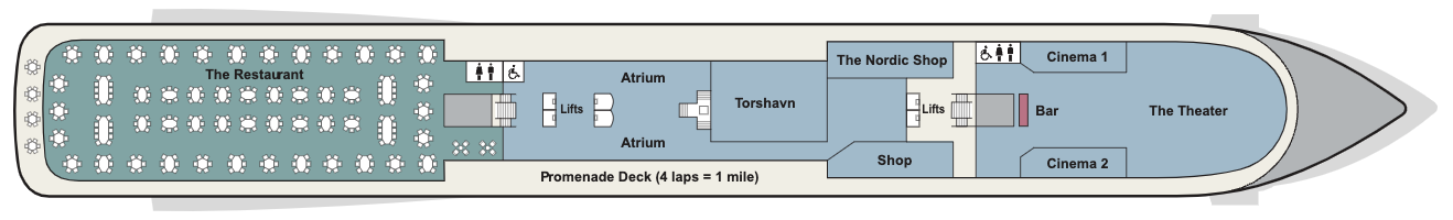 Deck 2 plan on Viking Vela