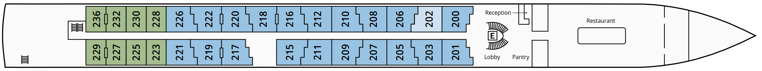Main Deck plan on S.S. Victoria