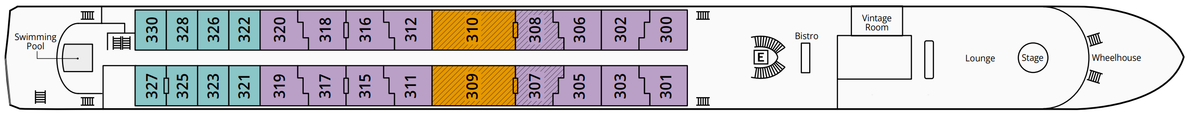 Basel Deck plan on S.S. Elisabeth