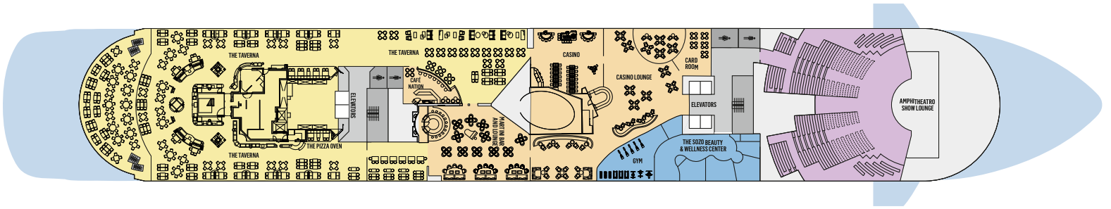 Deck 9 plan on Celestyal Discovery