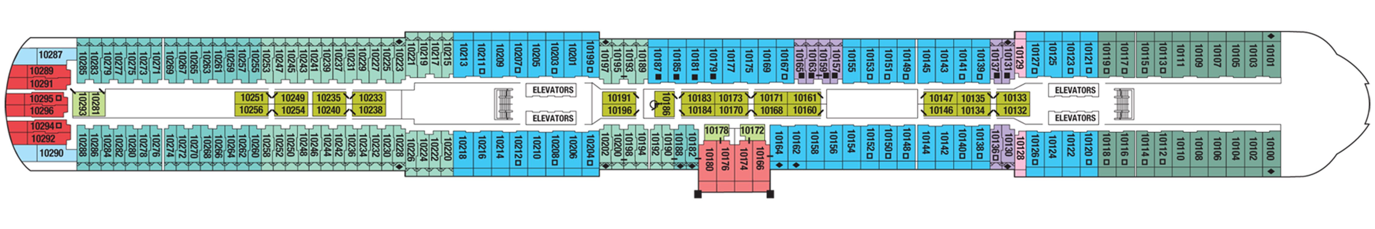Deck 10 plan on Celebrity Xcel