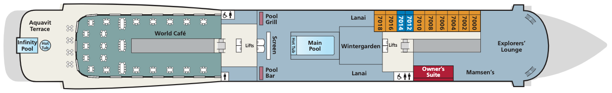 Deck 7 plan on Viking Vesta