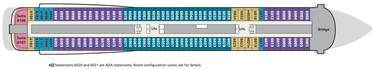 Deck 6 plan on Viking Vesta