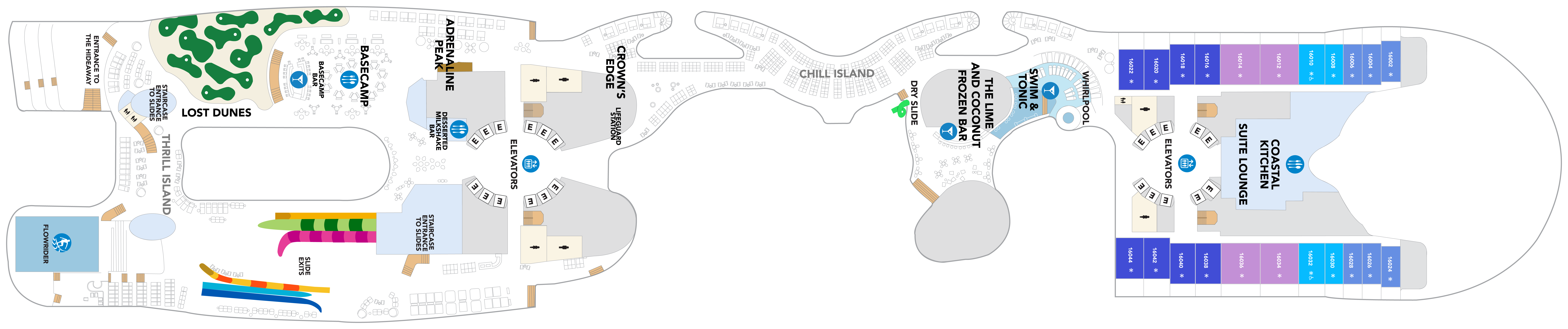 Deck 16 plan on Star of the Seas