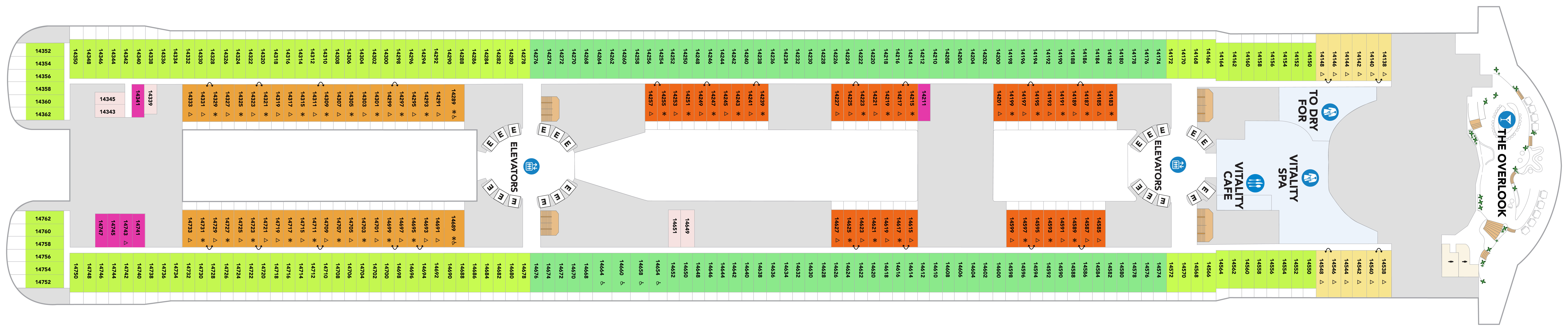 Deck 14 plan on Star of the Seas