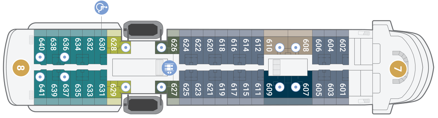 Deck 6 plan on World Traveller