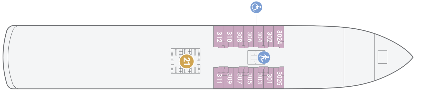 Deck 3 plan on World Voyager