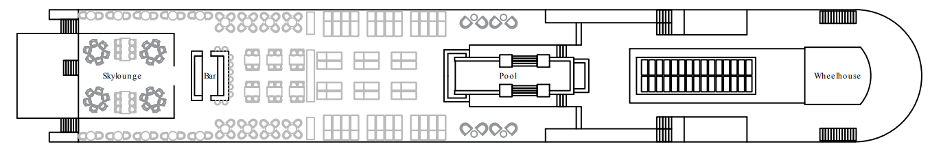 Sun Deck plan on MS Riviera Rose
