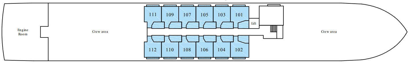 Emerald Deck plan on MS Riviera Rose