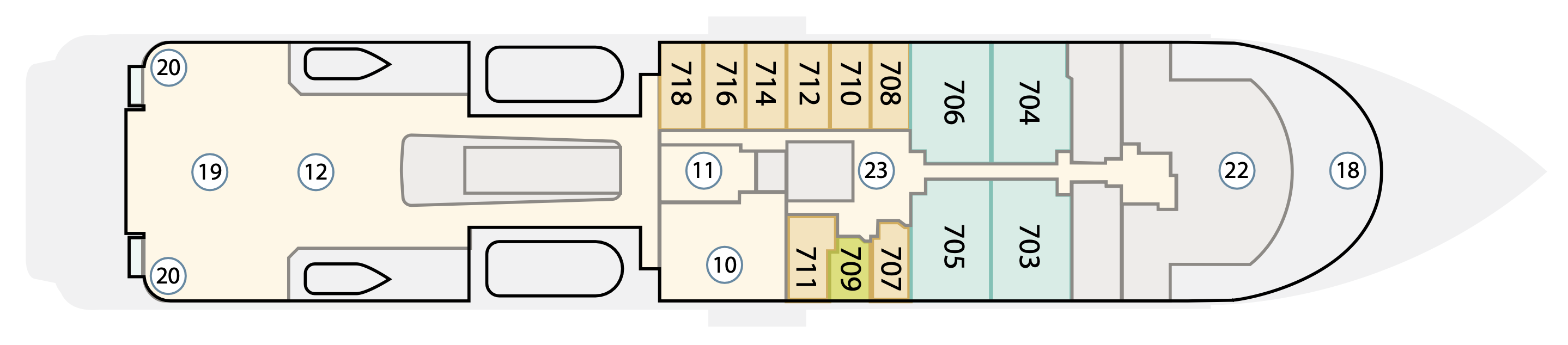 Deck 7 plan on Douglas Mawson