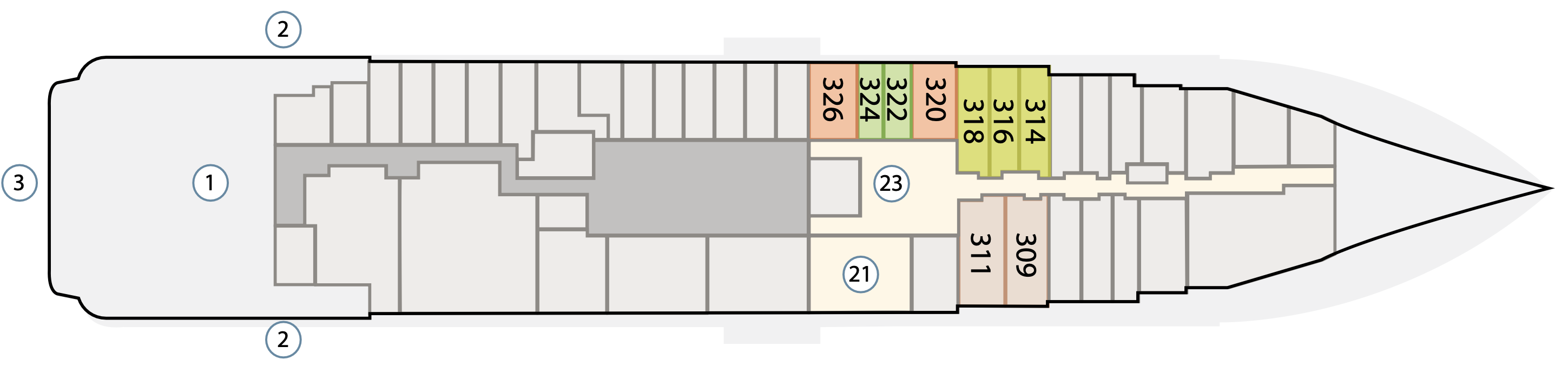 Deck 3 plan on Douglas Mawson