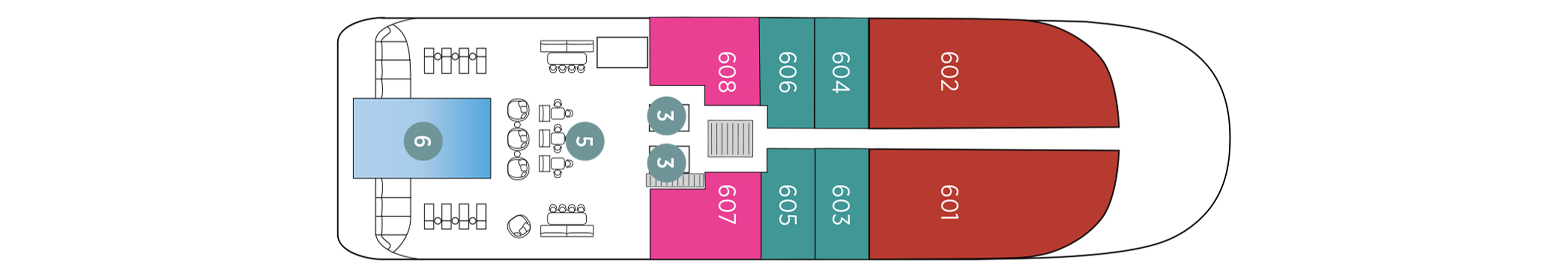 Pool Deck plan on Emerald Kaia