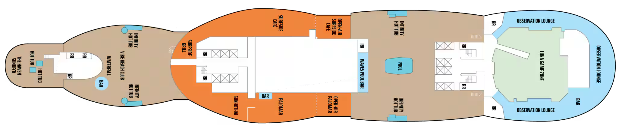 Deck 17 plan on Norwegian Luna