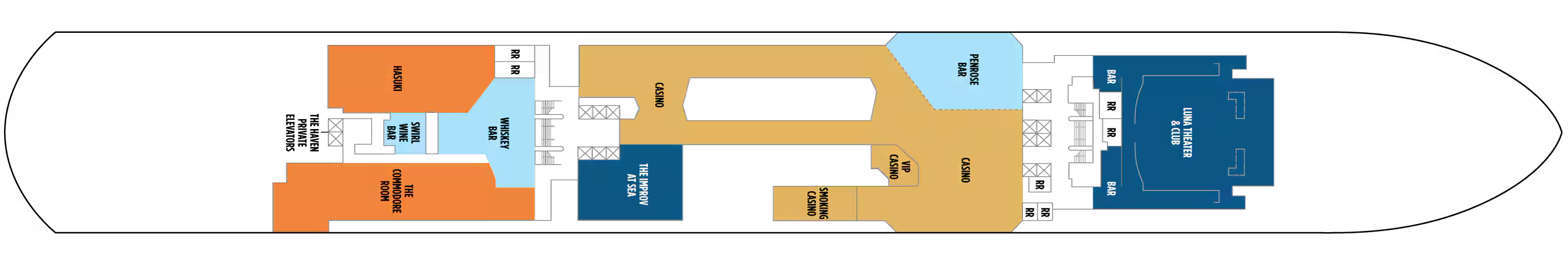 Deck 6 plan on Norwegian Luna