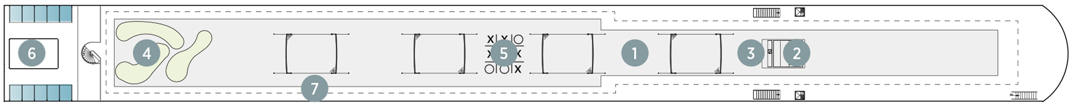 Sun Deck plan on Emerald Astra