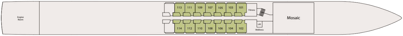 The Emerald Deck plan on MS Riviera Resplendence