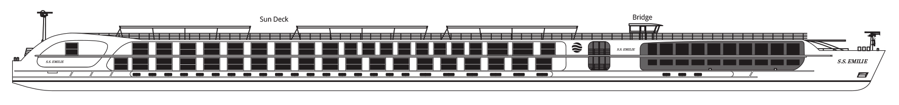 Sun Deck plan on S.S. Emilie