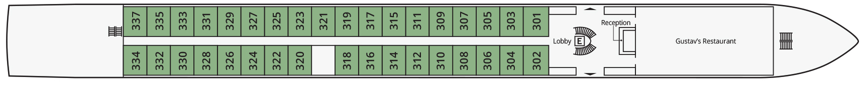 Athene Deck plan on S.S. Emilie